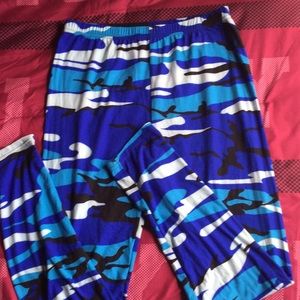 Blue camp leggings